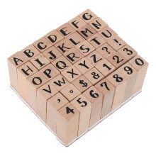 42St Stempelset Met Letters En Cijfers in Beige Voor Knutselen