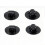 4St Zwarte Rubber Boot Pad Patch Voor Opblaasboot Kayak Raft 4
