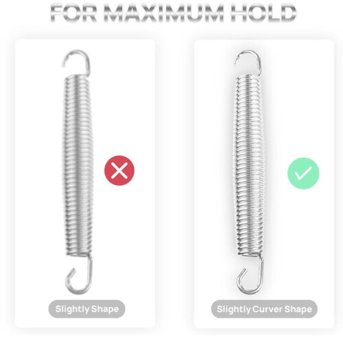 Conjunto de 10 Molas de Reposição para Trampolim de 7 Polegadas com Gancho em T, Molas Reforçadas para Trampolim. 1