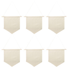 6St Beige Canvas Badge Organizer Wandbanner Voor Sieraden