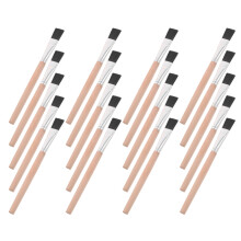20St Kleine Hout Penseel Set Plat Nylon Kinderen Beige