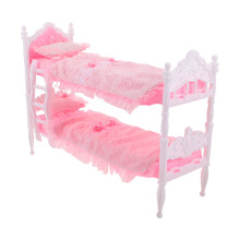 1Set Creatief Roze Stapelbed Voor Poppenhuis Speelkamer En Decoratie