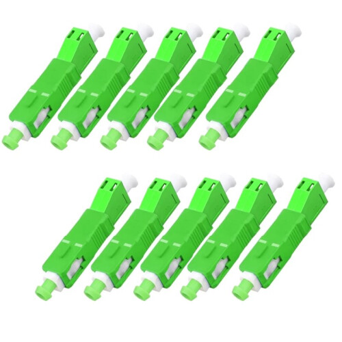 10 Stück SC-Männlich zu LC-Weiblich Glasfaseradapter Einzelmodus APC Optischer Stecker 1