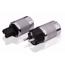 FI-E50 FI-50M FI-50 NCF Crystal EU Power Rhodium-Plated Supply Plug Connector Adapter Hifi 15A/250V