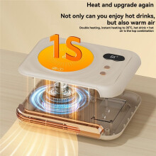 Portable Electric Cup Warmer for Coffee & Tea 2-in-1 Desktop Heater Coaster for Home Office Desktop B-EU Plug