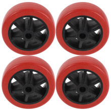 4St Rolstoel Rubber Wielen Rood, Vervanging Voor Looprek, Geruisloos