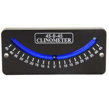 Compact ABS Inclinometer for Trail Hiking, Sailing, and Safety with Dual Scales 45-0-45