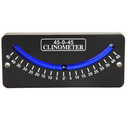 Inclinometro Compatto In ABS per Escursionismo su Sentiero, Vela e Sicurezza con Scale Doppie 45-0-45