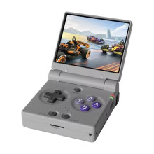 FLIP Handheld Game Players 2.8'' IPS Screen Linux System Video Game Consoles Case Gamer Dual Analog Stick Gray