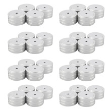 32Pcs 40X20mm Aluminum HIFI AMP Speaker Isolation Stand Turntable DAC Feet Pad (Silver)