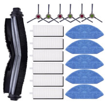 18pcs Accessories Kit for Deebot OZMO U2 DGN22 U2 Pro Robot Vacuum Cleaner Main Side Brush HEPA Filter Mop Cloth