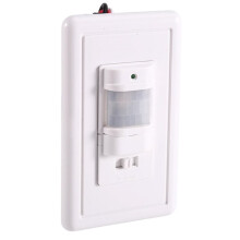 Interruptor de Sensor de Movimento PIR AC 110V-240V Sensor de Corpo Humano Infravermelho Inteligente Interruptor de Parede Funciona no Escuro Tempo
