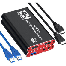 Scheda di Acquisizione Video USB 3.0 4K Compatibile Registratore Video HD 1080P per Registrazione di Giochi su PC Audio di Gioco Microfono