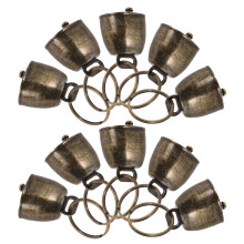 10St Rustieke Metalen Koeienbellen Gouden Geluid Voor Outdoor Feestjes