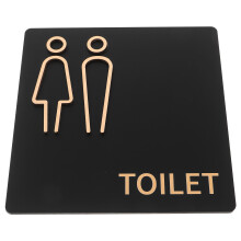 Moderne Zwarte Badkamerbord Vrouwen Toiletteken
