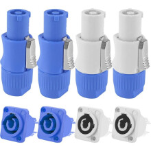 For Powercon Connector 3 Pin Male Panel Mount Female for Neutrik Power Cable, AC 250V 20A Plug Jack Adapter