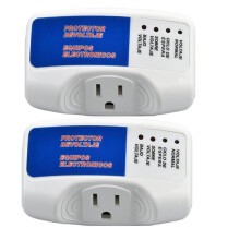 2 Pcs Surge Protector Home Appliance,Single Outlet Power,Voltage Brownout Outlet Surge Refrigerator US Plug