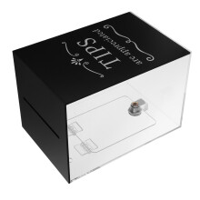 Zwarte Acryl Geldbox Duurzaam Tip En Donatie