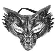 Zwart PU Fox Cosplay Masker Halfgelaat Ontwerp Ademend