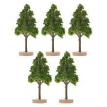 5 Stuks Mini Straatbomen Voor Modelspoorbaan Zandtafel Decoratie