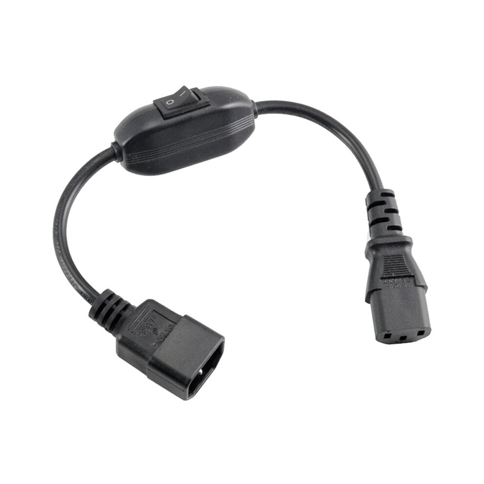 C14 To C5 Power Cord With /Off 1Ft/30Cm, 18Awg, 10A 250V, Iec 320 C14 Male To C5 Female Black 6032625999012