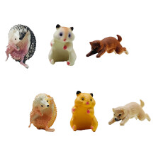 Hedgehog Figurine Varkensvarken Pvc 6 Stuks Theekopje Accessoire
