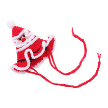 Kerst Hondenmuts Van Zachte Wol Met Kinband Feest