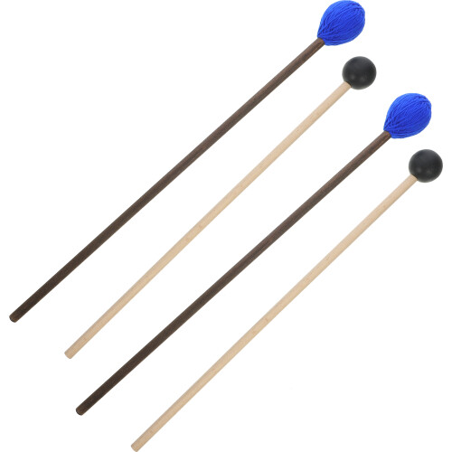 2Paren Paar Stevige Percussion Sticks Met Wol Voor Tongdrum