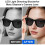 Förbättrade LED-Ljusblockerande Skydd för Meta  Glasses - 12-Pack Set Vit Basversion 3