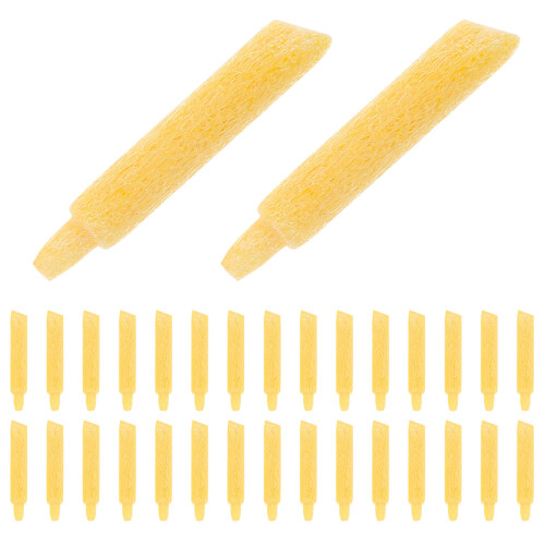 30St Compacte Gele Fiberpenpunten Voor Refillbare Verfmarkers