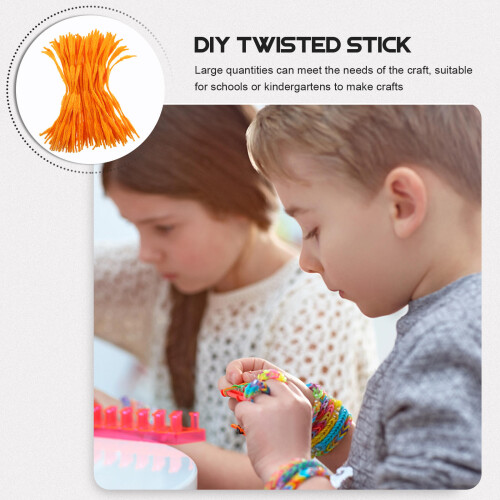 100St Flexibele Twisted Sticks Fluweel Voor Handgemaakte DIY 2