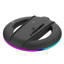 Vertical Cooling Stand with RGB Light for PS5 Slim PS5 Pro Console Anti-Slip Base Bracket Holder Bracket Parts Black