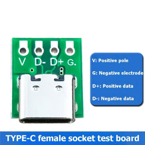 10PCS USB 3.1 Type-C 16 Pin Test Breakout Board USB 3.1 Type C Connector 16 Pin Test PCB Board for Data  Wire Cable 2