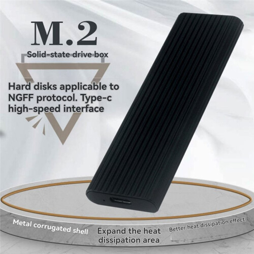M.2  SSD Enclosure Case M.2 to USB3.1 Type-C 5Gbps External Hard Disk Box  Protocol for 2230 2242 2260 2280 SSD 1