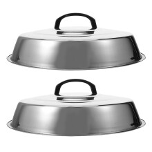 2St Rvs Steak Koepel Voor Bbq Grill En Outdoor Gebruik