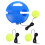 1Set Tennis Rebound Ball Met En Basis Voor Training 1