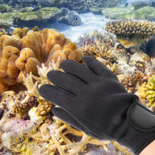 1Paar Zwarte Warm Gevoerde Fitness Handschoenen Voor Outdoor Sporten