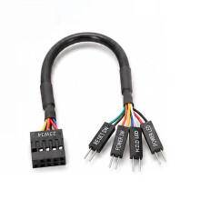Motherboard Reset Power SW Jumper Cable for Front F_PANEL Connection Cable Startup Cable