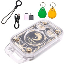 Chameleon V3.0 RFID Card Emulator Chip Reader+2XUID Keychain ID IC 125K 13.56M Tag Copyer NFC Reader Writer