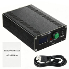 ATU-100Pro Automatic Universal Antenna Tuner 100W 1.8-55MHz 0.96-Inch OLED Display with Metal Shell Recharbable Battery