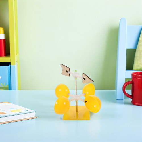 2St Gele Windwijzer Leerkit Plastic Hout Experimenteerset Weer 2