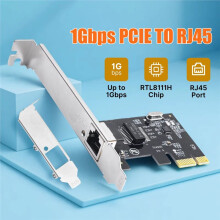 1000Mbps PCI-E to RJ45 Neteork Card RTL8111 1Gbps RJ45 Interface High Speed Gaming Gigabit Adapter for Desktop