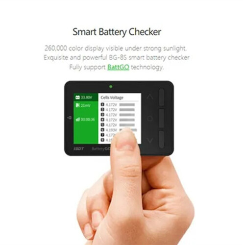 ISDT BattGo BG-8S  Battery Checker Balancer Receiver Signal Tester Quick Charge Function Fast Charger 2