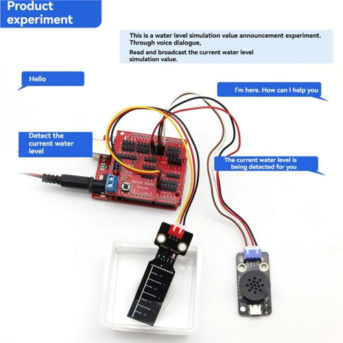 3.3V-5V Water Level Sensor Module Rain Water Level Sensor Module Detection Liquid Surface Depth Height for 2