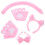 1Set Oor Hoofdband Roze Dier Accessoire 6
