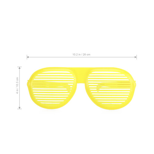 Unieke Gele Fun Glasses Party Oversized Shutter Brillen 1
