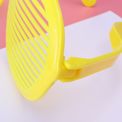 Unieke Gele Fun Glasses Party Oversized Shutter Brillen 2