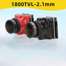 1800TVL FPV-Camera, 2.1mm Geüpgraded Lens met Filter, 19mm Tot 21mm Montage, Verstelbare HD-Racing Dronecamera Rood