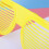 Unieke Gele Fun Glasses Party Oversized Shutter Brillen 6