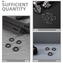 50St Non-Slip Rubber Beschermhoezen Kledingrek Zwart
